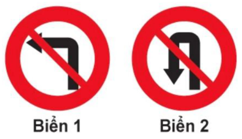 Hình minh họa Câu 313: Biển nào cấm quay đầu xe?