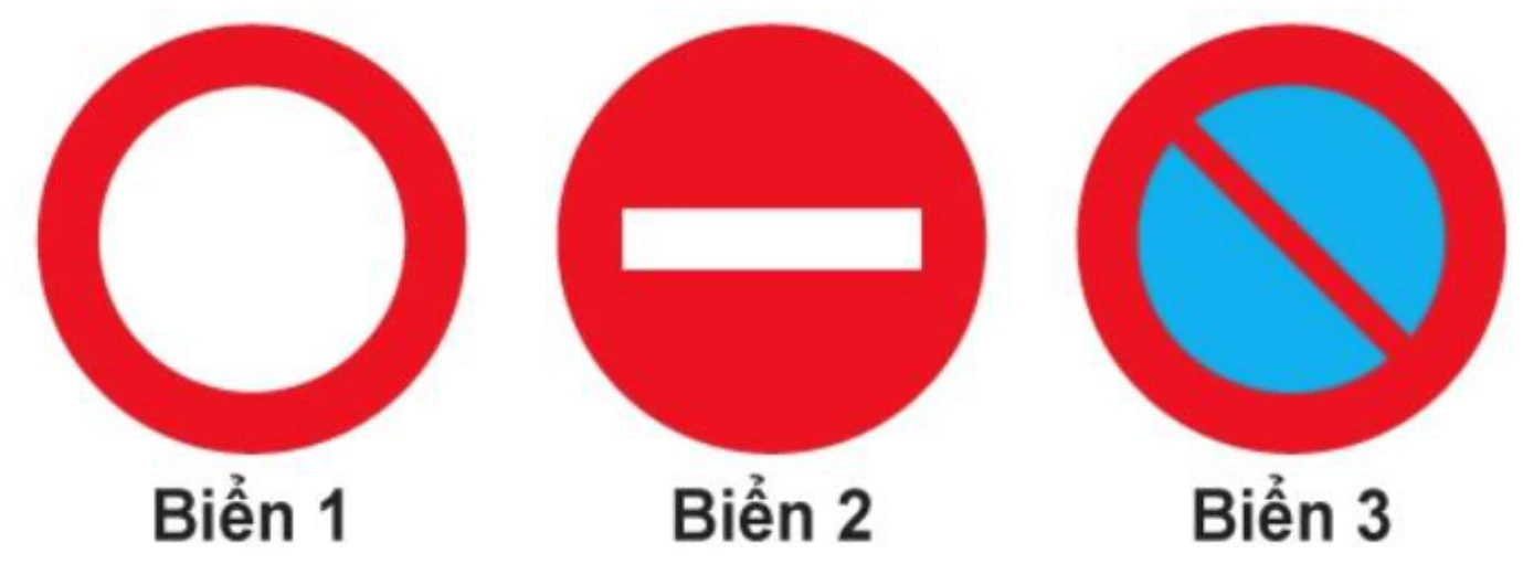 Hình minh họa Câu 325: Biển nào là biển Cấm đi ngược chiều?