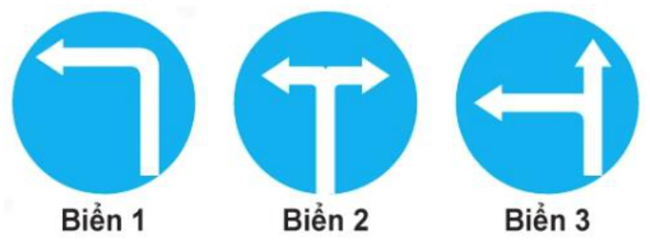 Hình minh họa Câu 440: Biển nào cho phép được quay đầu xe đi theo hướng ngược lại khi đặt biển trước ngã ba, ngã tư?