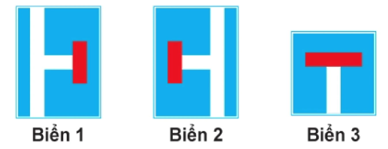 Hình minh họa Câu 449: Biển nào đặt trên đường chính trước khi đến nơi đường giao nhau để rẽ vào đường cụt?