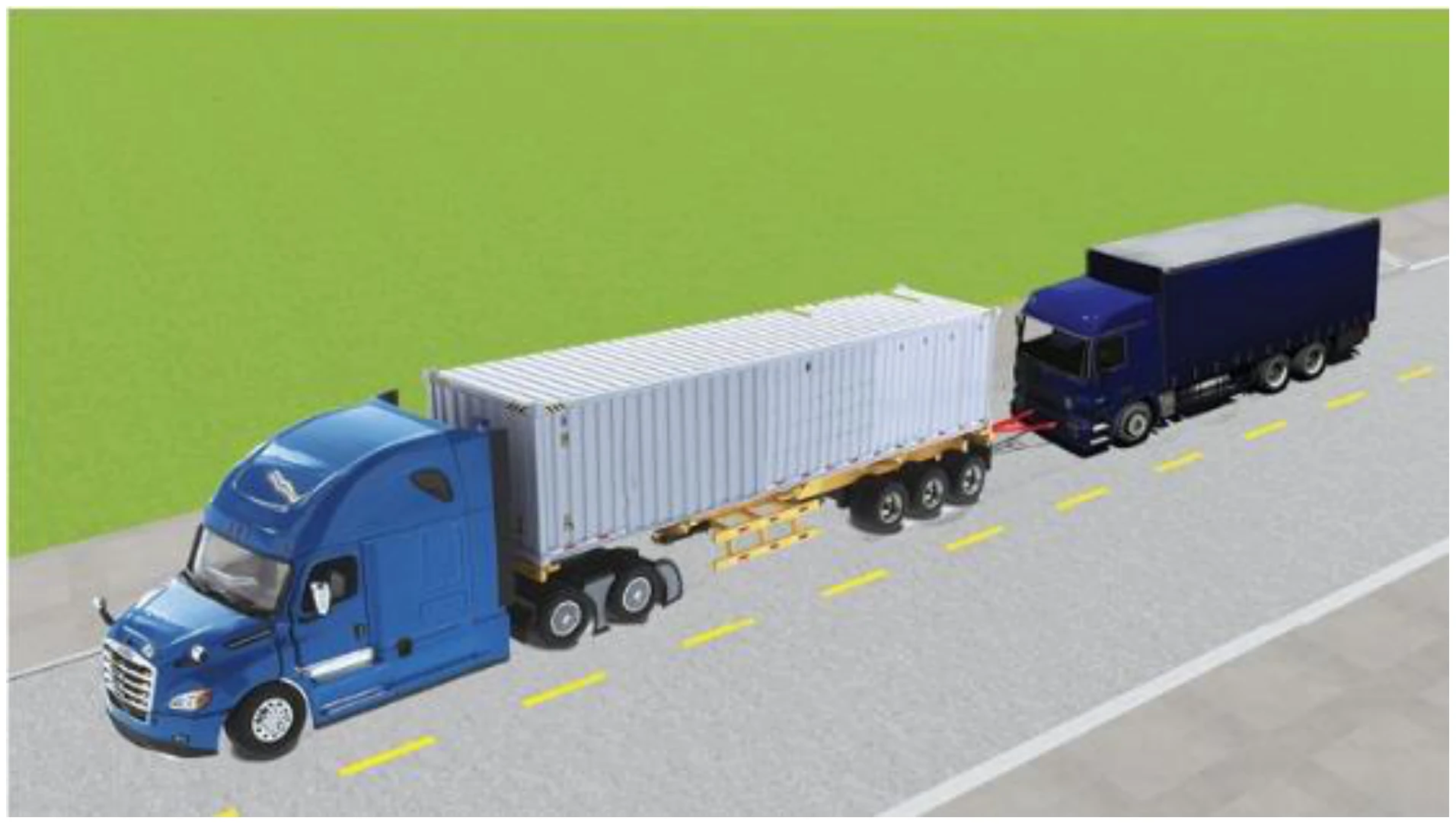 Hình minh họa Câu 518: Xe kéo nhau trong trường hợp này đúng quy định không?